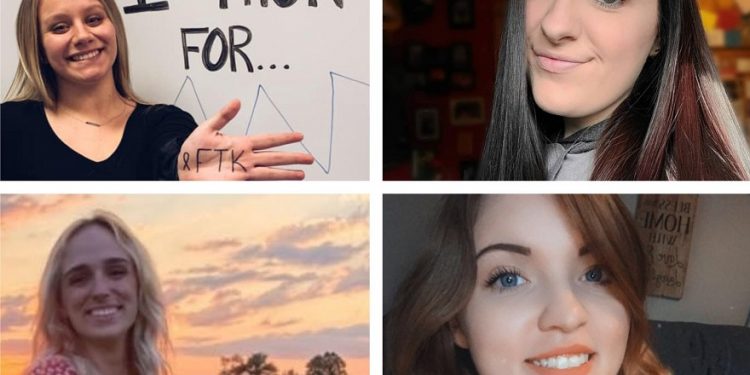 Penn State DuBois THON Dancers for 2021 are, clockwise from top, left: Brianna Shaw, Sarah Voris, Charis Martell, and Haley Rummel. (Provided photo)