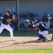 Hunter Dixon halts on a swing during the second inning.