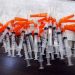 Syringes containing vaccine stand at the ready for members of the public to get the vaccine administered to them in the Sullivan County Elementary School in Laporte Bourgh Sullivan County Pennsylvania     Fred Adams/for Spotlight PA  1-29-21

Fred Adams / For Spotlight PA