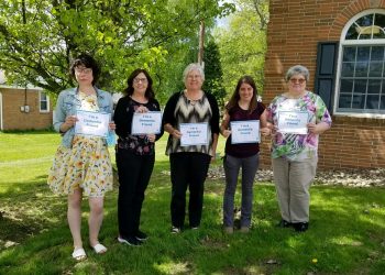 Clearfield County Public Library: Pictured, from left, are: Rachael Bailey, Rhonda Sheeder, Lois Francisco, Kayla Clark, director, and Peggy Barrett. (Provided photo)