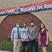 Shown are LHU alumni Andrew (left end) and Lauren Rice (right end) and incoming LHU freshmen Derek Strouse (middle left - nursing, Clearfield campus) and Loren Way (middle right - health and physical education, Lock Haven campus) outside of DuBois Central Catholic, where Strouse and Way are seniors and Andrew (08) and Lauren (07) teach. Now DuBois Central Catholic students will be able to enroll in LHU courses as part of the university's dual enrollment program.  (Provided photo)