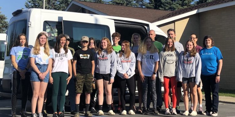 In front, from left, are:  Addy Witherite, Avery Fontaine, Devon London, Ella Wilson, Amber Eberly, Alexas Pfeufer, Kamryn Fontaine, Madee Finalle and Debbie Finalle. In the back are:  Lauren Hoover, Carter Wilson, Derek London, Madison Rusnica, Cole Phillips, Gabby Horner, Ted Horner, Steve Fontaine and Amy Godshall-Miller. (Provided photo)