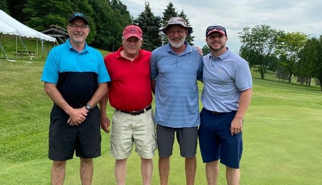 Penn Highlands Clearfield First-Place Team: Pictured, from left, are: Rocky Benders Rich Peterman, Tom Swank, Wayne Halstead and Lance Thompson. (Provided photo)