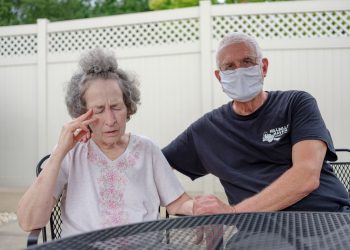 Pat Loughney (right) cared for his wife, Candy, in their home until she went into anaphylactic shock after eating medicated soap. Candy is one of 280,000 Pennsylvanians over the age of 65 living with Alzheimer’s disease, the most common cause of dementia.

Quinn Glabicki for Spotlight PA / PublicSource