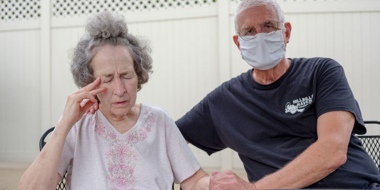 Pat Loughney (right) cared for his wife, Candy, in their home until she went into anaphylactic shock after eating medicated soap. Candy is one of 280,000 Pennsylvanians over the age of 65 living with Alzheimer’s disease, the most common cause of dementia.

Quinn Glabicki for Spotlight PA / PublicSource