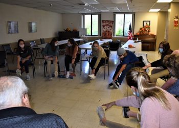 Penn State DuBois Occupational Therapy Assistant students lead area senior residents in fall prevention exercises at St. Michael’s Terrace in DuBois.