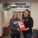 Pictured are Shelly Rhoades, West Central PA area coordinator, and Karla Sunderlin, Mid-Atlantic North regional area coordinator, with shoebox number 15,001 collected Nov. 21 during National Collection Week. The area collected 16,751 gifts in all, and exceeded its goal by 1,750 shoeboxes (Provided photo)
