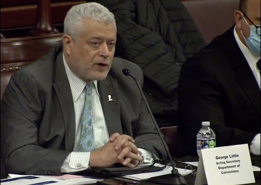 Department of Corrections acting Secretary George Little testifies Wednesday, Feb. 16, 2022, during a Pennsylvania House Appropriations Committee meeting.

Pa. House Video / YouTube