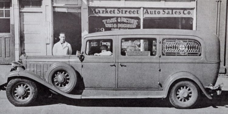 Pictured are George W. Gaylor Jr. (left) and J. Bruce Smith (driver).