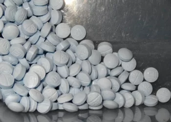 FILE - This photo provided by the U.S. Attorneys Office for Utah shows fentanyl-laced fake oxycodone pills collected during an investigation. Agents with the U.S. Drug Enforcement Administration say the synthetic opioid is bring trafficked over the southern border and distributed through the county, causing a spike in overdose deaths. 

HOGP?AP Images