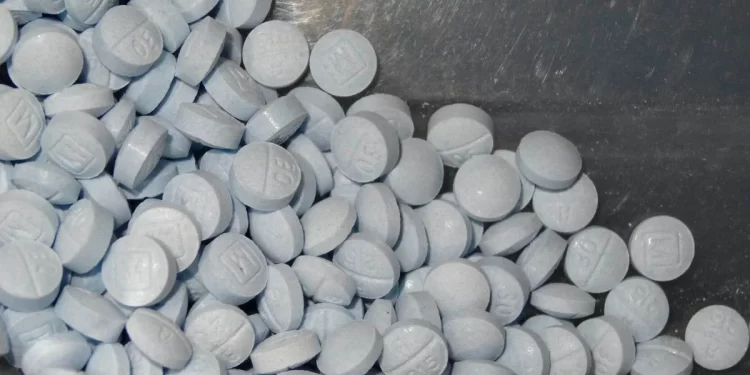 FILE - This photo provided by the U.S. Attorneys Office for Utah shows fentanyl-laced fake oxycodone pills collected during an investigation. Agents with the U.S. Drug Enforcement Administration say the synthetic opioid is bring trafficked over the southern border and distributed through the county, causing a spike in overdose deaths. 

HOGP?AP Images