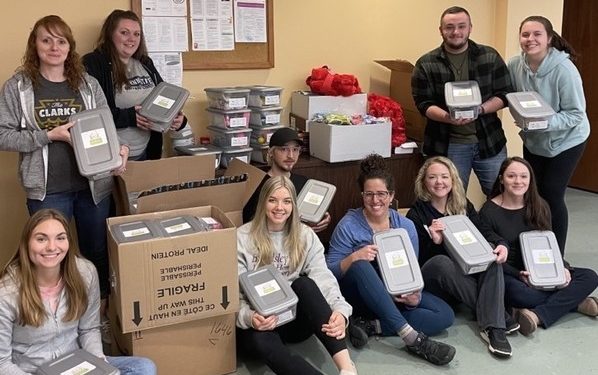 Standing from left, are LHU Clearfield campus members Amber Rematt, Taylor Reams, Gage Fleeger and Marlee Wood. Seated from left, are Shannon McFadden, Kameryn Harris, Lane Hugar, Linsey Houtz, Shannon Anderson and Mackenzie Rowles. Missing from photo: Heather Capezzuti, Courtney Clinger and Marissa Senard.