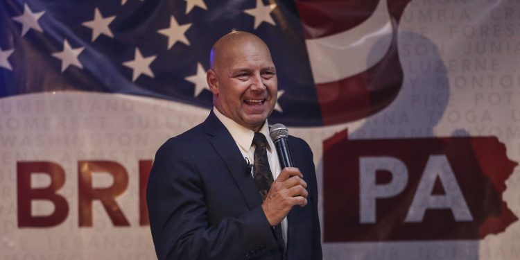 Doug Mastriano won the GOP primary for Pennsylvania governor by using Facebook Live chats and small-group gatherings to build an arch-conservative following.

STEVEN M. FALK / Philadelphia Inquirer