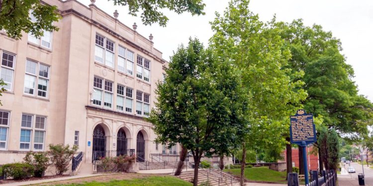 Westinghouse High School in the Homewood neighborhood of Pittsburgh.

woodsnorthphoto / Shutterstock.com