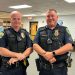 Pictured are Lawrence Township Police Officers Levi Olson and Charles Marshall, who will work as school resource officers for the Clearfield Area School District. (Photo by GANT News Editor Jessica Shirey)