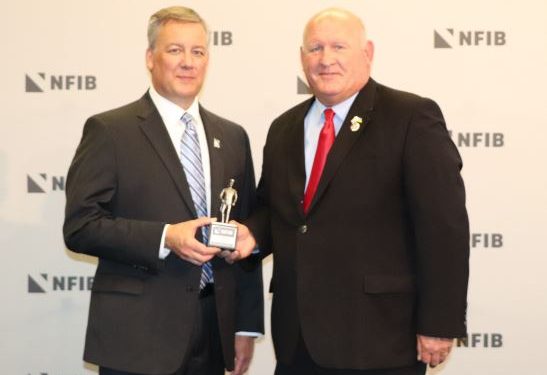 Congressman Thompson receives the Guardian of Small Business Award from NFIB President and CEO Brad Close