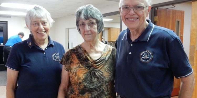 Three of the DuBois Area Historical Society’s four living presidents attended the 39th dinner observing the Society’s 40th anniversary. From left are Virginia Schott, current President Ruth Gregori, and Tom Schott. The fourth living president Mike Mowrey was unable to attend.