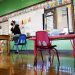 Teacher Tara Matise exercises with her prekindergarten students participating virtually in her classroom ahead of planned in-person learning at Nebinger Elementary School in Philadelphia in 2021.

Matt Rourke / AP Photo