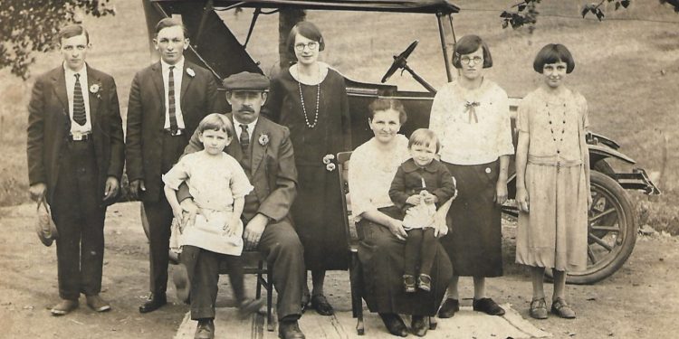 John & Paulina (Schwacht) Modzel and family.  Early Forest, PA settlers.  circa 1920