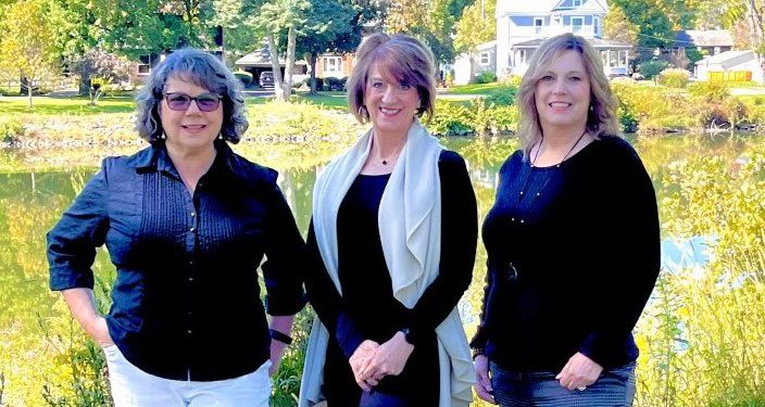 Pictured, from left, are Dottie Spera, Kim Kovall and Khris Brewer owners of River's Edge Realty LLC dba Amon, Shimmel & Walsh Realtors.