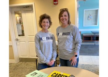 Penn State DuBois occupational therapy assistant faculty LuAnn Delbrugge and Amy Fatula at the recent CarFit event at Windy Hill Village.

Credit: Penn State