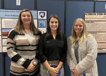 Penn State DuBois students Brook Grove, Anna Raffeinner and Brianna Shaw presented at the Student Engagement Expo which was held on Nov. 9 at University Park.

Credit: Penn State