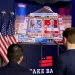 A cable network television broadcast displays information during the evening on the Pennsylvania Senate race with Democrat John Fetterman and Republican Dr. Mehmet Oz, at a hotel, Wednesday, Nov. 9, 2022, in Washington.

Alex Brandon / AP Photo