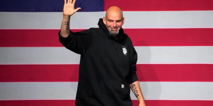 Pennsylvania Lt. Gov. John Fetterman, Democratic candidate for U.S. Senate from Pennsylvania, takes the stage at an Election Night party in Pittsburgh, Wednesday, Nov. 9, 2022.

Gene J. Puskar | AP