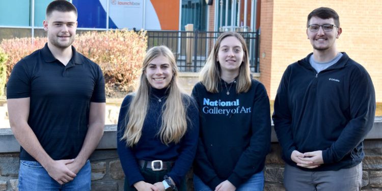 Penn State DuBois Honors Scholars seniors Dylan Treaster, Larissa James-LaBranch, Taylor Charles and Lukas Salvo.

Credit: Penn State