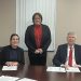 January has been proclaimed as National Mentoring Month in Clearfield County. Pictured, from left to right, are Commissioner Mary Tatum; Mary Beth Geppert, youth mentoring coordinator, Children’s Aid Society; and Commissioner John A. Sobel. (Photo by GANT News Editor Jessica Shirey)