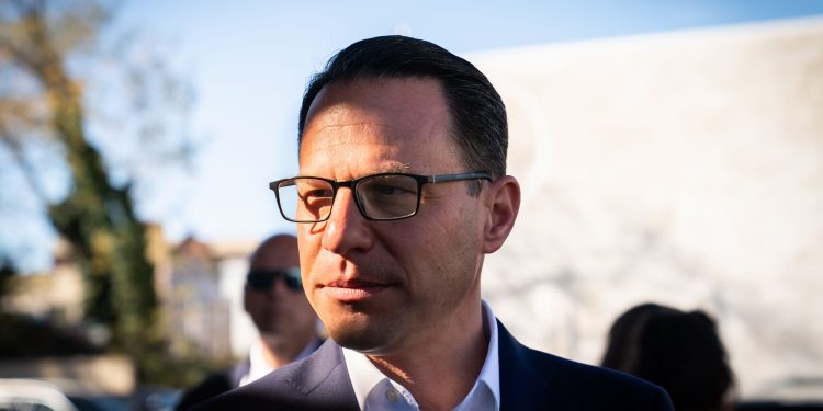 Democrat Josh Shapiro's campaign set a new record for the highest amount ever spent by a single Pennsylvania gubernatorial candidate.  Jessica Griffin / Philadelphia Inquirer