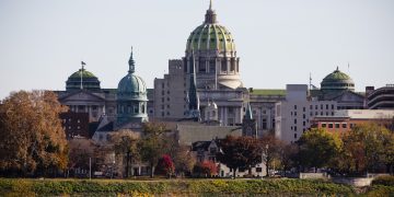 Pennsylvania’s state Capitol building in Harrisburg, seen here on Election Day 2022, will be home to many new lawmakers in January.

Amanda Berg / For Spotlight PA