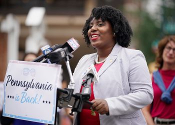 Pennsylvania House Democratic Leader Joanna McClinton says she has a claim to chamber speakership because her party won more seats in this year's midterm elections. TIM TAI / Philadelphia Inquirer