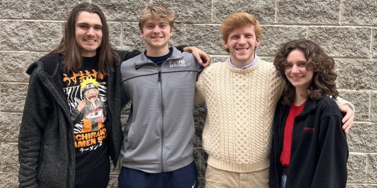 Penn State DuBois students Gaven Wolfgang, Jalen Kosko, Eamon Jamieson and Alicia Bryan, who will represent the campus at THON 2023

Credit: Penn State