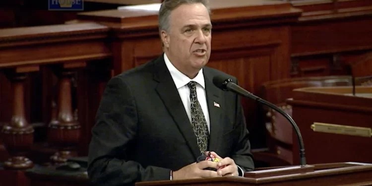 Pennsylvania state Rep. Jim Gregory speaks Oct. 29, 2020, from the floor of the House of Representatives in Harrisburg.

Image courtesy of the Pennsylvania House of Representatives