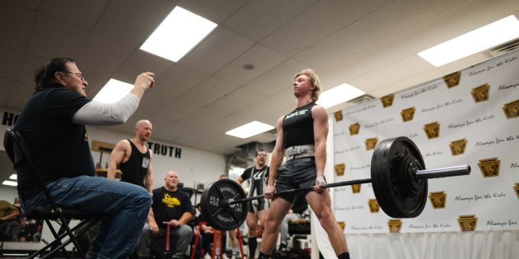 Pictured Aiden Snowberger of DuBois Deadlifting(Photo by Wisor Photography)