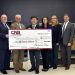 Leadership from CNB Bank present a check in support of the North Central PA LaunchBox; from left to right, Bradley Lashinsky, director, NCPA LaunchBox; Christopher Stott, senior vice president and enterprise director of private banking, CNB Bank; Tito Lima, senior executive president, chief financial officer and treasurer, CNB Bank; Jungwoo Ryoo, chancellor and chief academic officer, Penn State DuBois; Anna Raffeinner, administrative assistant, NCPA LaunchBox; Jean Wolf, director of development, Penn State DuBois; Michael Peduzzi, president and chief executive officer, CNB Bank, Kyle Kunes, commercial banking officer, CNB Bank.

Credit: Penn State