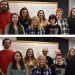 The before (top) and after (bottom) photos of the hair donors involved in the 2023 Penn State DuBois THON hair auction. Before photo, front row left to right: Elise Dufour, Abby Freemer, Marilla Mancuso, back row left to right: Ray Bolling, Gaven Wolfgang, Louise Bennett, Eamon Jamieson, Josh Rishel.

Credit: Penn State