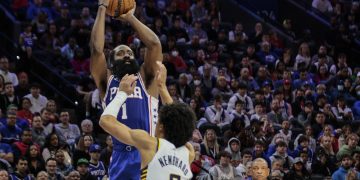 A sellout crowd of 20,033 packed the Wells Fargo Center Jan. 4, 2023, to see the Philadelphia 76ers face the Indiana Pacers.

Steven M. Falk / Philadelphia Inquirer