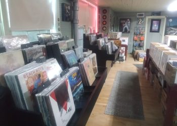 Visiting MoValley Records at 627 Hannah St., in Houtzdale is like visiting a music store in the 1970s or 1980’s. The store, owned by Steve and Christine Roe, which opened in 2019, has been enjoying success with the renewed interest in vinyl. It carries both older, classic titles as well as new releases. (Photo by Julie Rae Rickard)