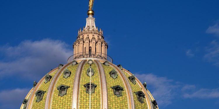 The dome of the Pennsylvania state Capitol building in Harrisburg.

Tom Gralish / Philadelphia Inquirer