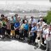 The pilgrims from Christ Lutheran Church, DuBois, are shown on the Mount of Olives overlooking the Old City of Jerusalem on a hazy day. The Dome of the Rock is prominent in the background as is the eastern wall of the Old City of Jerusalem. Front from left:  Mahmet Gurgen, Nora Nealon, Susan Hauser, Wendy Wells, Linda London, Gary Bogle, Debbie Gillung, Jerry Watson, Lily Brubaker, Debbie Brubaker, Ginny Schott, Jan Deitman, and Joann Krukow. Back from left:  Jim Nealon, Ernie Hauser, Darwin London, Chris Luckenbill, Donna Bush, Pastor Amy Godshall-Miller, Joe Krukow, Pastor John Miller, Tom Schott, and tour guide Matt Churchill.
