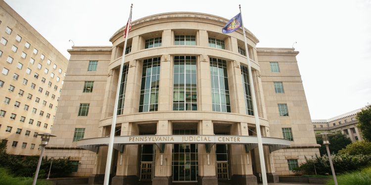 The Pennsylvania Judicial Center in Harrisburg, near the state Capitol building.

Kent M. Wilhelm / For Spotlight PA