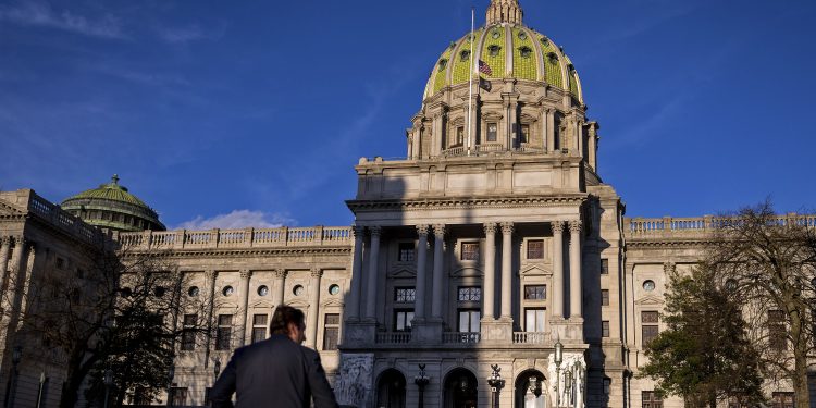 The state Capitol building in Harrisburg, Pennsylvania.

Tom Gralish / Philadelphia Inquirer