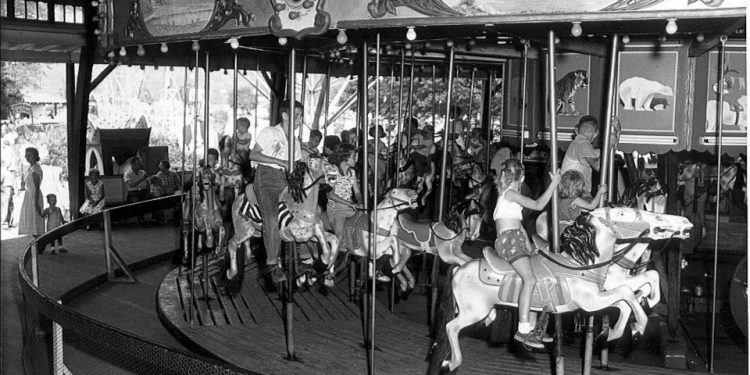 The antique carousel at DelGrosso’s Park was built in the 1920’s at Herschell-Spillman Company of North Tonawanda New York. It has 36 hand carved horses and is one of only 30 carousels left in the state with only 70 in the entire country. (Photo from DelGrosso Facebook page)