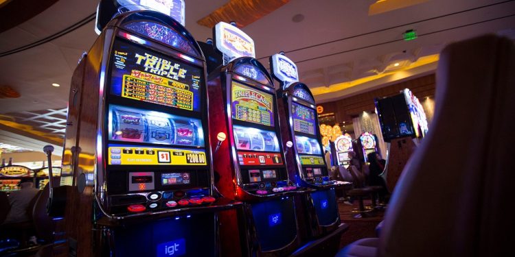 A row of slot machines on the gaming floor of Parx Casino in Bensalem Township, Bucks County, Pennsylvania.

JAMES BLOCKER / Philadelphia Inquirer