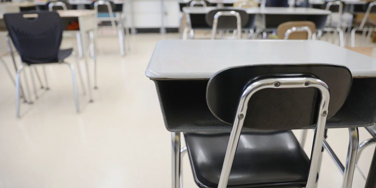 Desks inside a classroom.

TIM TAI / Philadelphia Inquirer