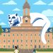 An illustration of the Nittany Lion sleeping on top of Old Main.

Daniel Fishel / For Spotlight PA