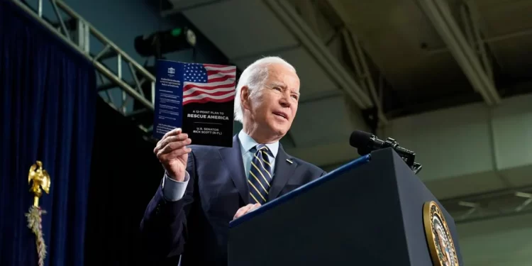 President Joe Biden speaks on Nov. 5, 2022, at Jones Elementary School in Joliet, Illinois. 

Patrick Semansky / AP Photo