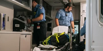 EMTs at the McCandless-Franklin Park Ambulance Authority prepare an ambulance unit for the day before departing minutes later to attend an early-morning call. 

By Grace David | The Center Square